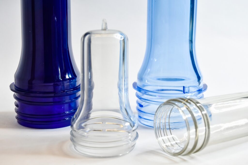 Pet,preform,isolated,on,a,white,background,,is,plastic,that